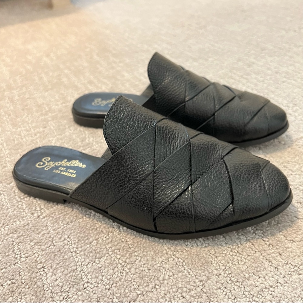 Seychelles Survival Leather Mules Slides Woven Women’s Size 7